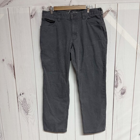 Carhartt Relaxed Fit Rugged Flex Canvas Work Pant 34x30 Gray EUC - Picture 1 of 11